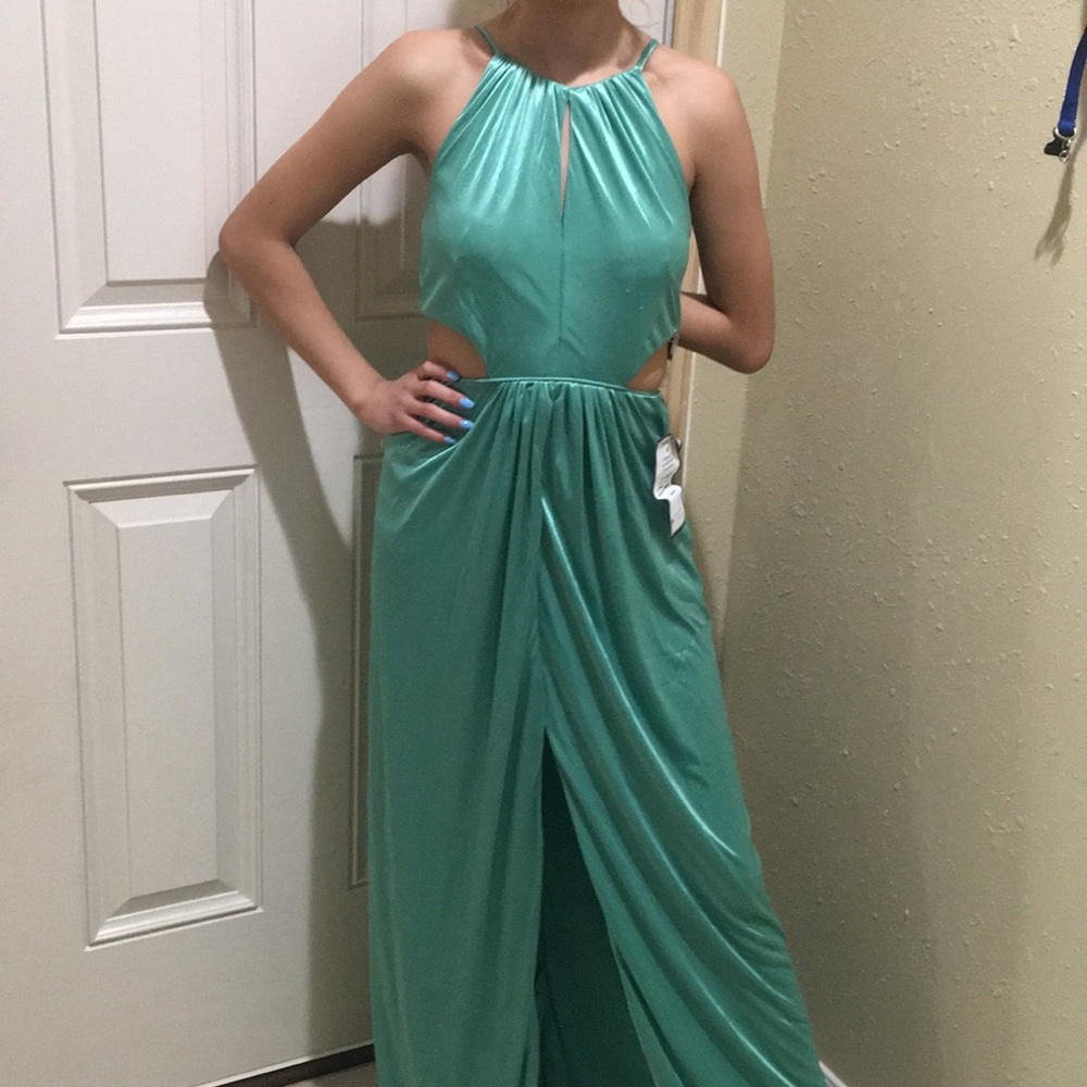 Crystal Doll Teal Evening Dress Size 9
